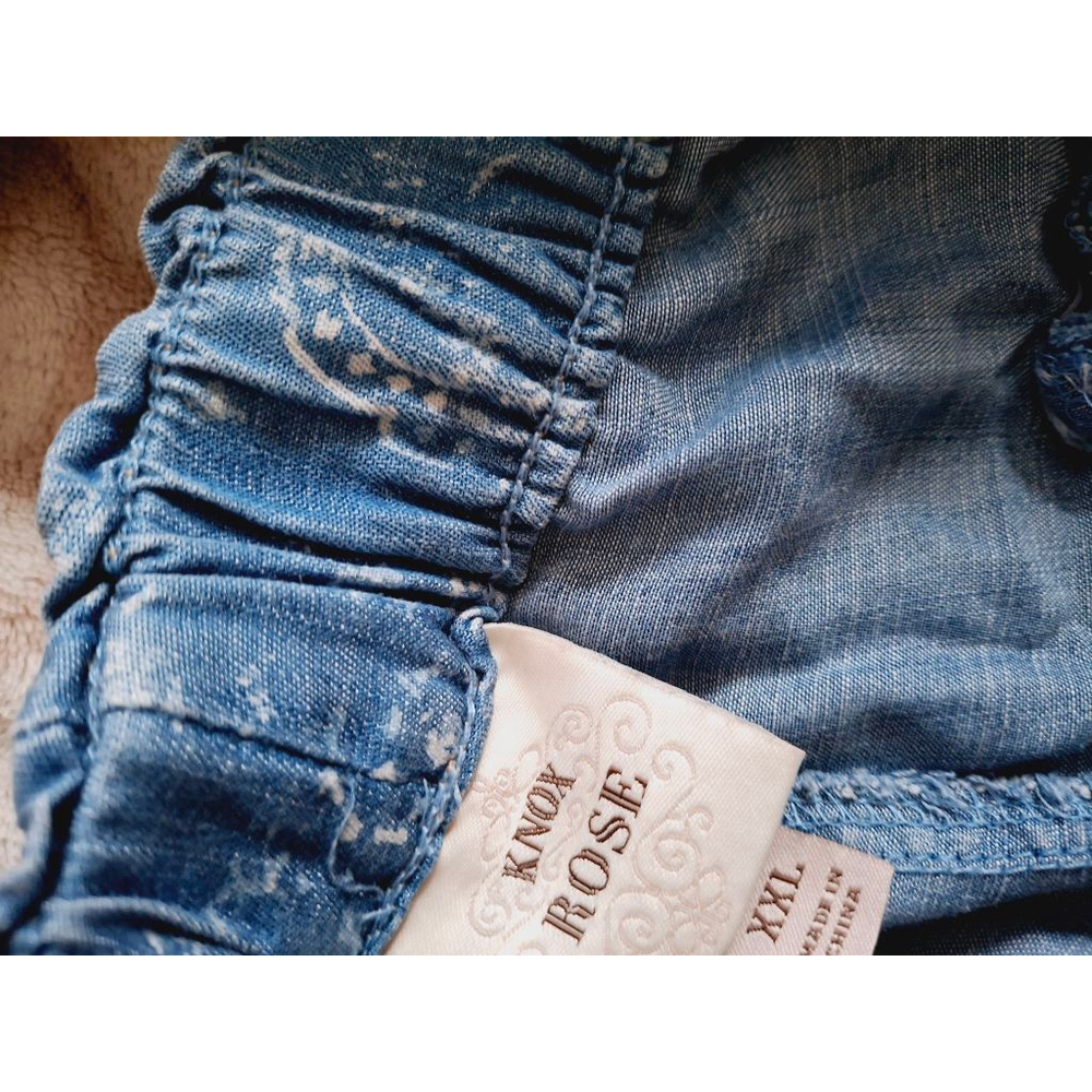 Knox Rose Size XXL chambray Blue jogger drawstring relaxed fit pants - Picture 5 of 6